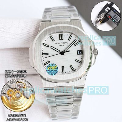 Swiss Clone OMF Patek Philippe Nautilus 5711 Stainless Steel White Dial 40mm Watch 